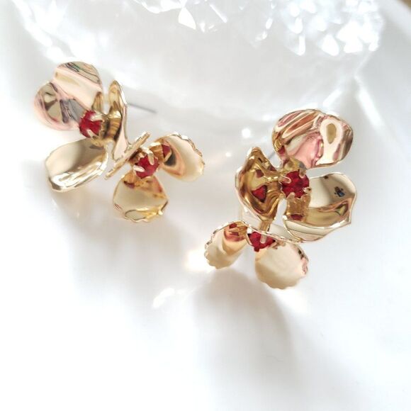 New! Zara Ruby Floreat Earrings - Picture 6 of 15